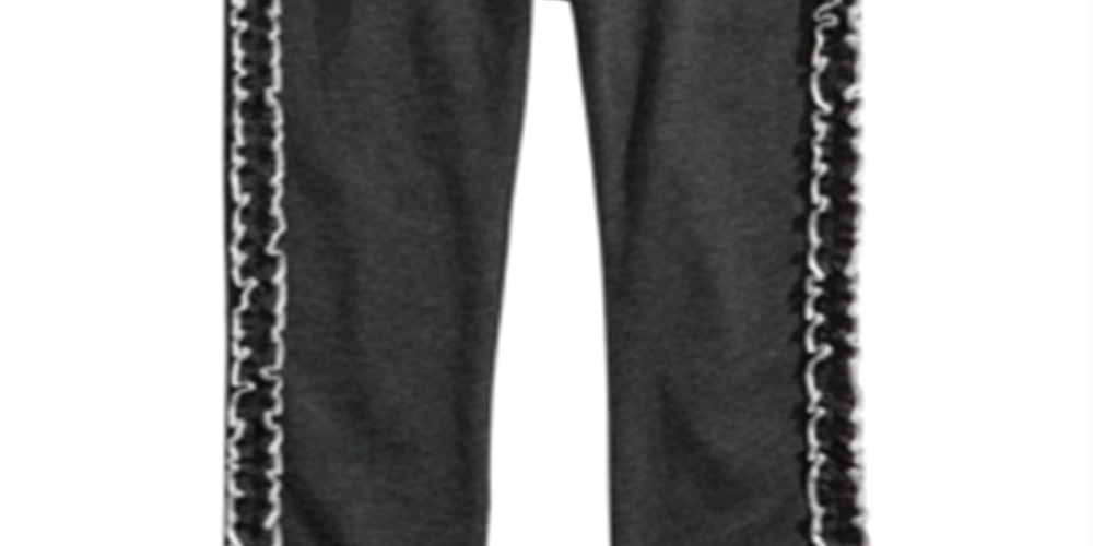 Leggings com babados laterais para meninas First Impressions, cinza, tamanho 2T