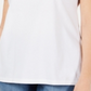 Karen Scott Blusa Feminina com Acabamento em Basketweave e Manga Flutter, Branca, Tamanho P