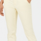 Calça feminina Maison Jules com bolso e zíper, perna reta, amarela, tamanho 0