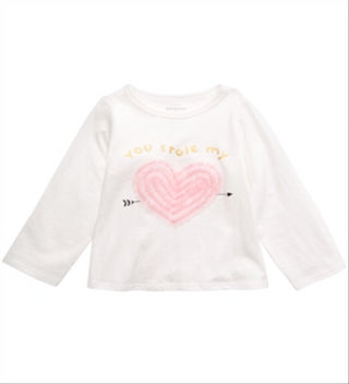 Camiseta infantil feminina First Impressions You Stole My Heart, branca, tamanho 3-6 M