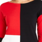 Blusa Alfani Feminina Ombro Caído Colorblock Vermelha Tamanho Pequeno G