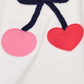 Camiseta infantil First Impressions Baby Girl Algodão Cereja Branca Tamanho -3-6 M