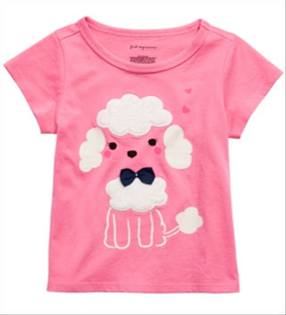 Camiseta infantil First Impressions com estampa de poodle e acabamento em lã sintética Sherpa, tamanho 3 a 6 meses