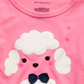 Camiseta infantil First Impressions com estampa de poodle e acabamento em lã sintética Sherpa, tamanho 3 a 6 meses