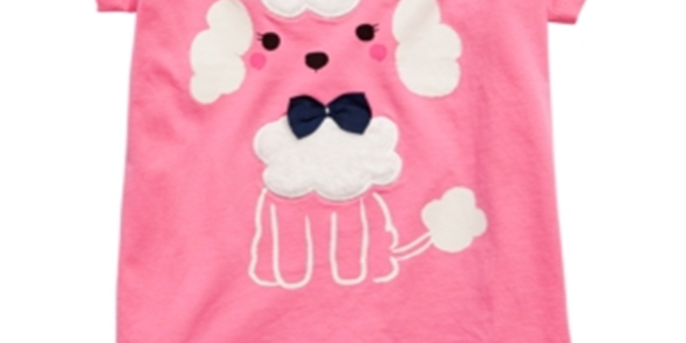Camiseta infantil First Impressions com estampa de poodle e acabamento em lã sintética Sherpa, tamanho 3 a 6 meses