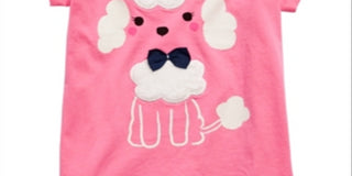 Camiseta infantil First Impressions com estampa de poodle e acabamento em lã sintética Sherpa, tamanho 3 a 6 meses