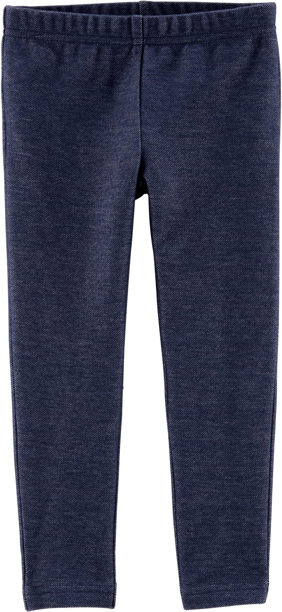 Leggings Carter's Infantil para Meninas, em Malha Elástica Essencial, Azul, Tamanho 5, T
