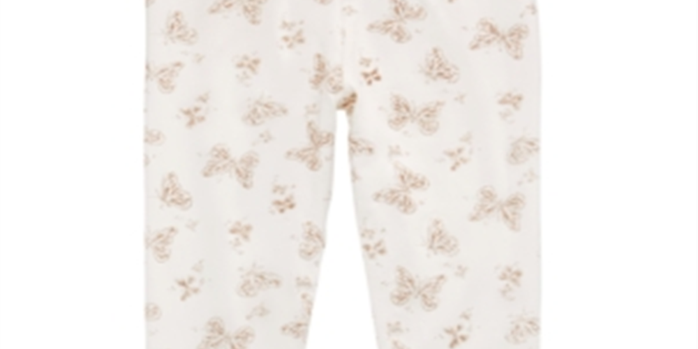 Leggings estampadas de borboletas para meninas Epic Threads, marrom, tamanho 6X