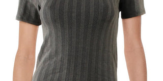 Camiseta feminina listrada Escape Knit da Free People, preta, tamanho XS