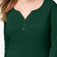 Karen Scott Top Henley de Algodão Feminino Verde Tamanho XS