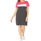 Vestido esportivo listrado feminino Karen Scott rosa tamanho XS