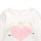 Camiseta infantil First Impressions Baby Girl You Stole My Heart, branca, tamanho 18 meses