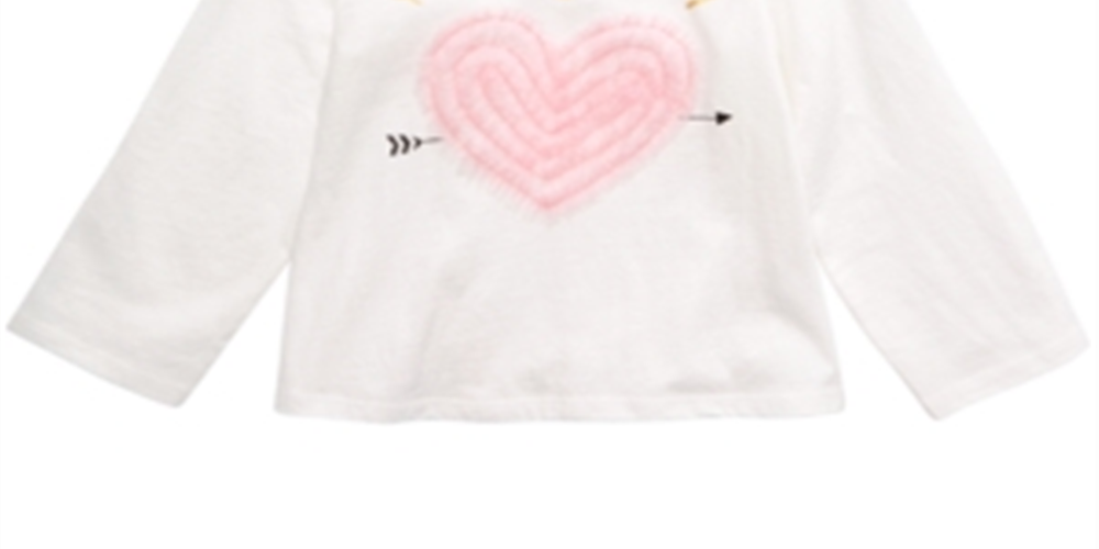 Camiseta infantil First Impressions Baby Girl You Stole My Heart, branca, tamanho 18 meses