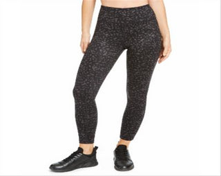 Ideology Women's Tonal Print Leggings Black Size M