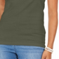 Regata feminina de algodão estilo &amp; co, verde, tamanho XS
