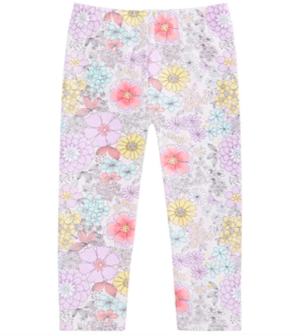Leggings estampadas florais para bebês meninas First Impressions rosa tamanho -3-6M
