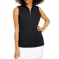 Blusa feminina sem mangas com decote careca Charter Club, preta, tamanho M