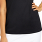 Blusa feminina sem mangas com decote careca Charter Club, preta, tamanho M