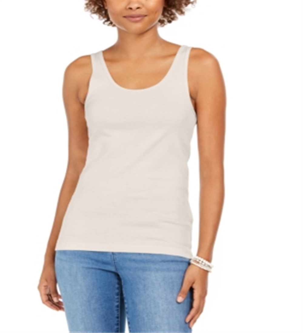 Regata feminina de algodão estilo &amp; co, marrom, tamanho XS