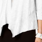 Cardigan feminino Alfani de linho aberto na frente, tamanho PP, branco