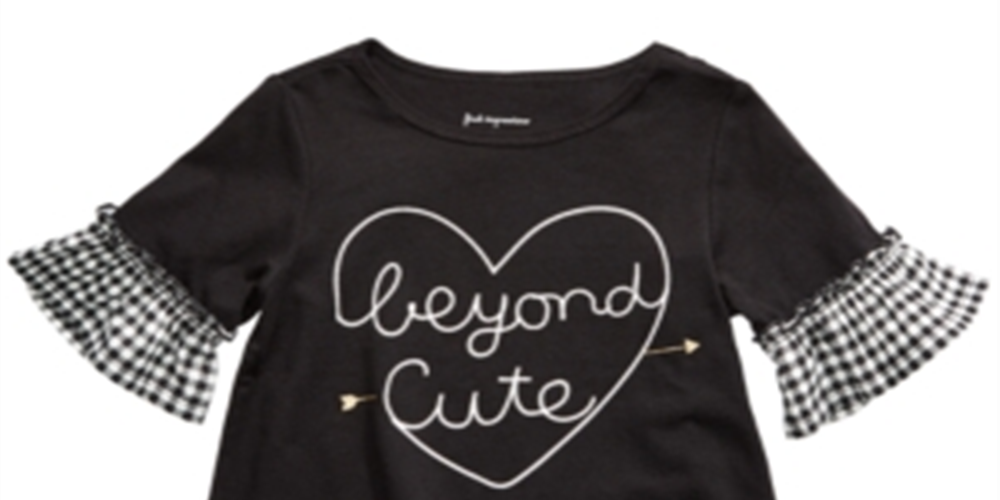 Blusa Infantil Infantil Infantil Infantil Infantil Algodão Beyond Cute Preta Tamanho 6-9 M