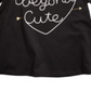 Blusa Infantil Infantil Infantil Infantil Infantil Algodão Beyond Cute Preta Tamanho 6-9 M