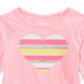 Camiseta infantil feminina listrada com corações, da Epic Threads, rosa, tamanho 4T