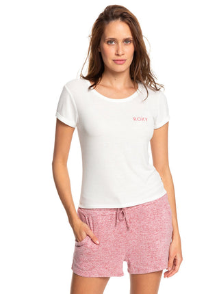 Camiseta feminina casual Frozen Day da Roxy, branca, tamanho pequeno