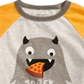 Camiseta Raglan Colorblock com Estampa Gráfica First Impressions para Bebê Menino, Cinza, Tamanho 12M