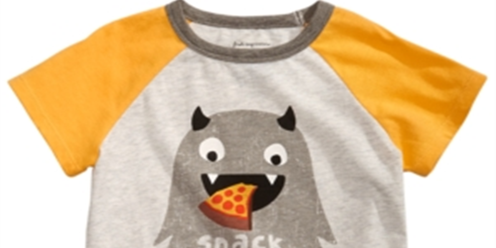 Camiseta Raglan Colorblock com Estampa Gráfica First Impressions para Bebê Menino, Cinza, Tamanho 12M
