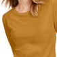 Camiseta feminina lisa com manga 3/4 Maison Jules, laranja, tamanho XXG