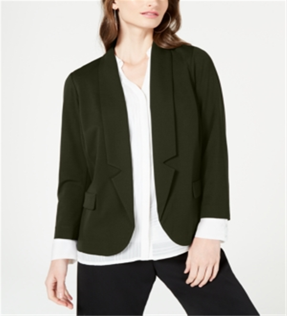 Blazer Feminino Alfani com Gola Notch Verde Tamanho PP