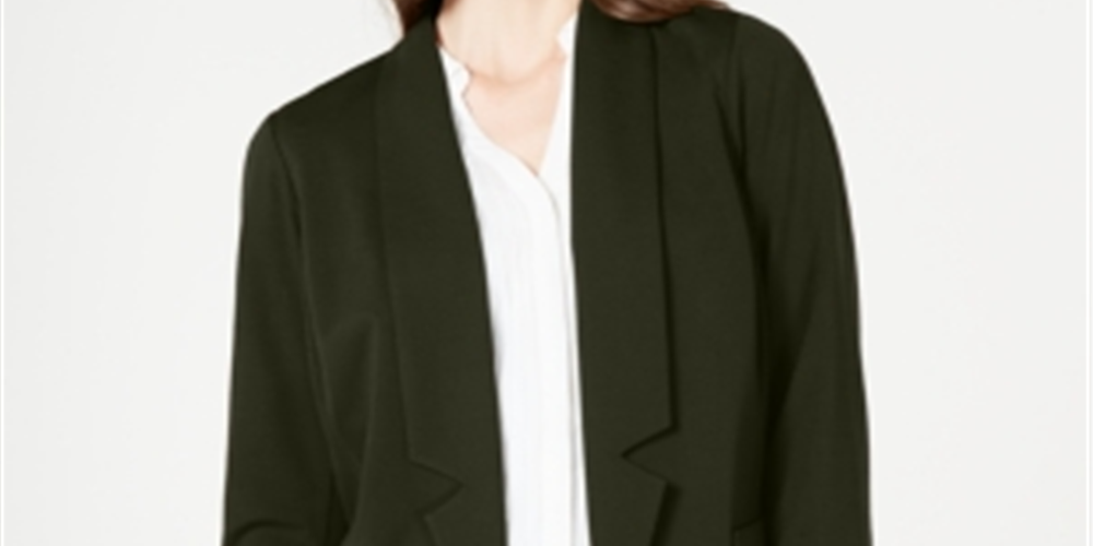 Blazer Feminino Alfani com Gola Notch Verde Tamanho PP