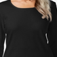 Karen Scott Blusa Feminina Decote Redondo Preta Tamanho P