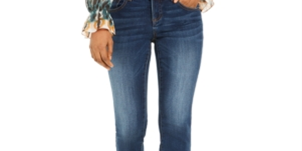 Calça jeans feminina Bootcut Tummy Control da INC International Concepts, azul, tamanho 0P