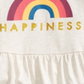 Camiseta Peplum com Estampa Felicidade para Bebê Menina First Impressions Cinza Tamanho 6-9 M