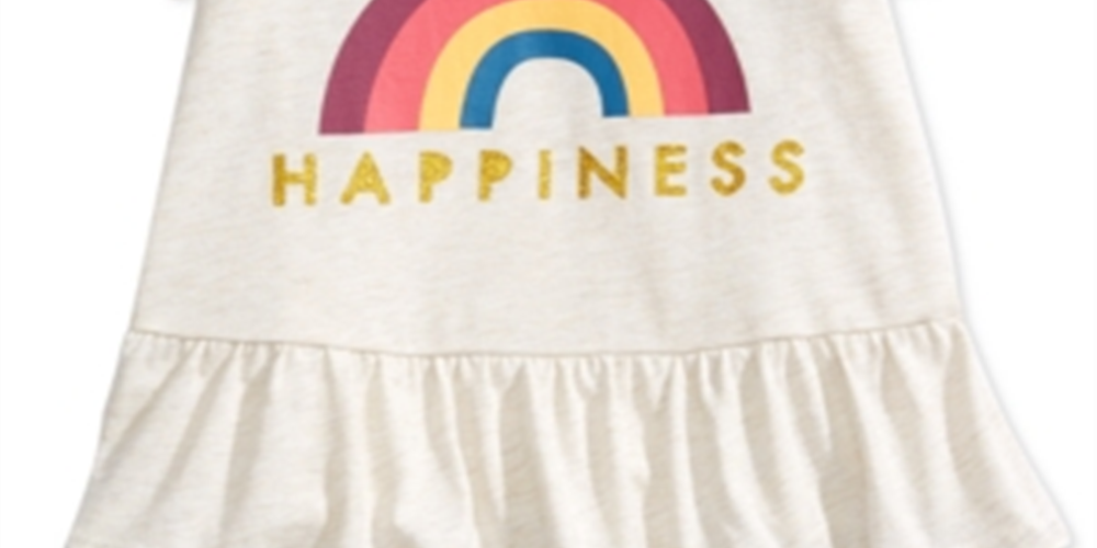 Camiseta Peplum com Estampa Felicidade para Bebê Menina First Impressions Cinza Tamanho 6-9 M