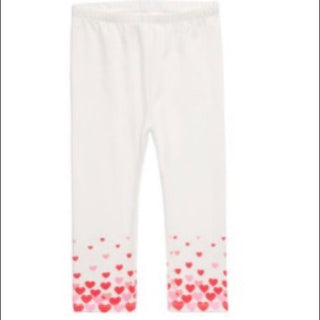Leggings estampadas de coração para bebês meninas First Impressions, brancas, tamanho 6-9 M
