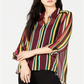 Camisa listrada feminina INC International Concepts rosa tamanho PP