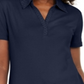 Blusa feminina Karen Scott de algodão com gola ilhós, azul, tamanho GG