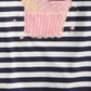 Camiseta listrada infantil Epic Threads para meninas com estampa de cupcake, tamanho 2, branca