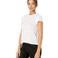 Camiseta feminina Free People de manga curta com gola redonda e estampa de joias, tamanho pequeno, branca