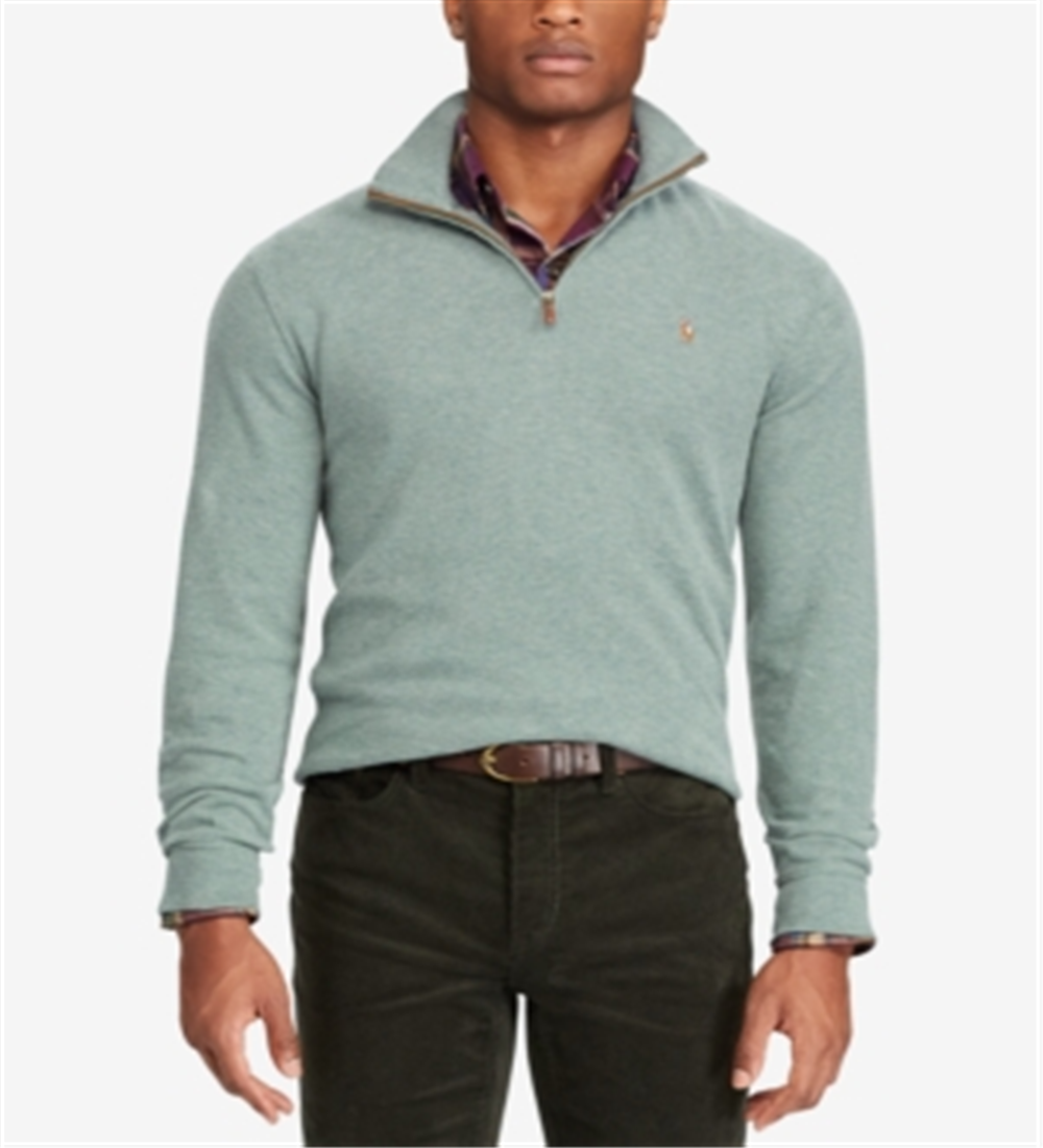 Suéter Ralph Lauren Estate Rib Masculino Azul Tamanho GG
