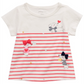 Camiseta listrada com estampa de cachorro First Impressions para bebê menina, branca, tamanho 6-9 M