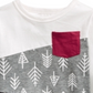 Camiseta infantil First Impressions Colorblocked para meninos, branca, tamanho 2T
