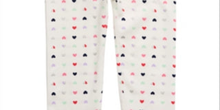 Leggings estampadas de coração para meninas First Impressions, tamanho 3T, branca