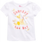 Camiseta infantil Epic Threads Squeeze the Day para meninas, branca, tamanho 5