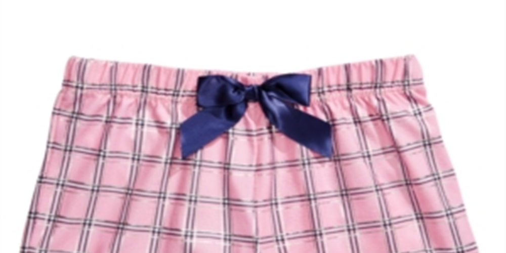 Pijama curto xadrez infantil Max &amp; Olivia Little &amp; Big Girl, rosa, tamanho M 7/8