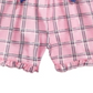 Pijama curto xadrez infantil Max &amp; Olivia Little &amp; Big Girl, rosa, tamanho M 7/8