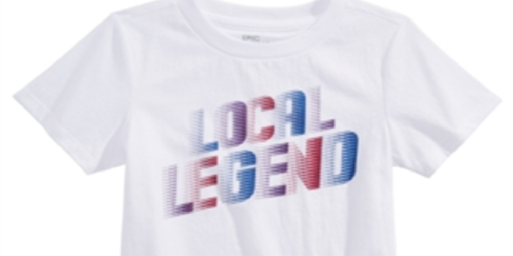 Camiseta infantil Epic Threads Little Boy's Legend, branca, tamanho 7